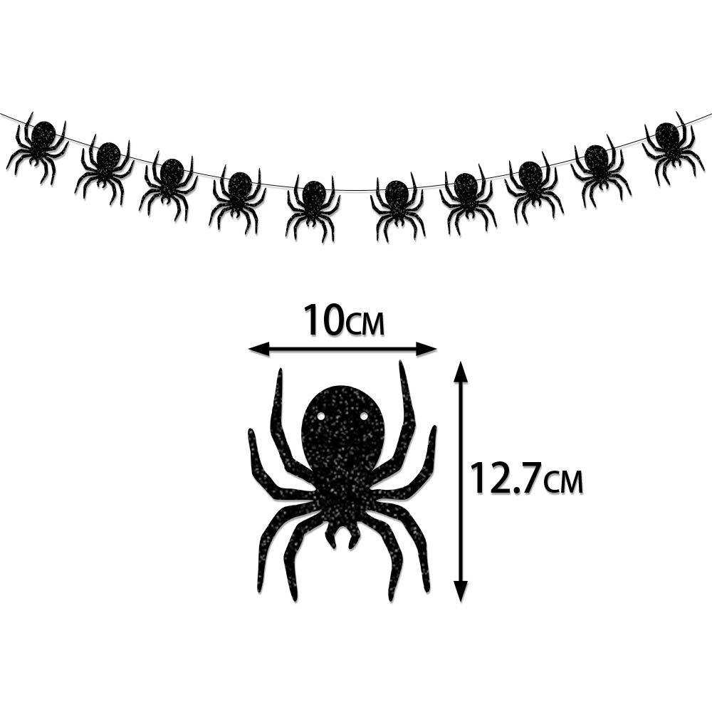 Black Spider Ghost Bat Halloween Bat Banners Funny Halloween Party Banner  Room Party Decor
