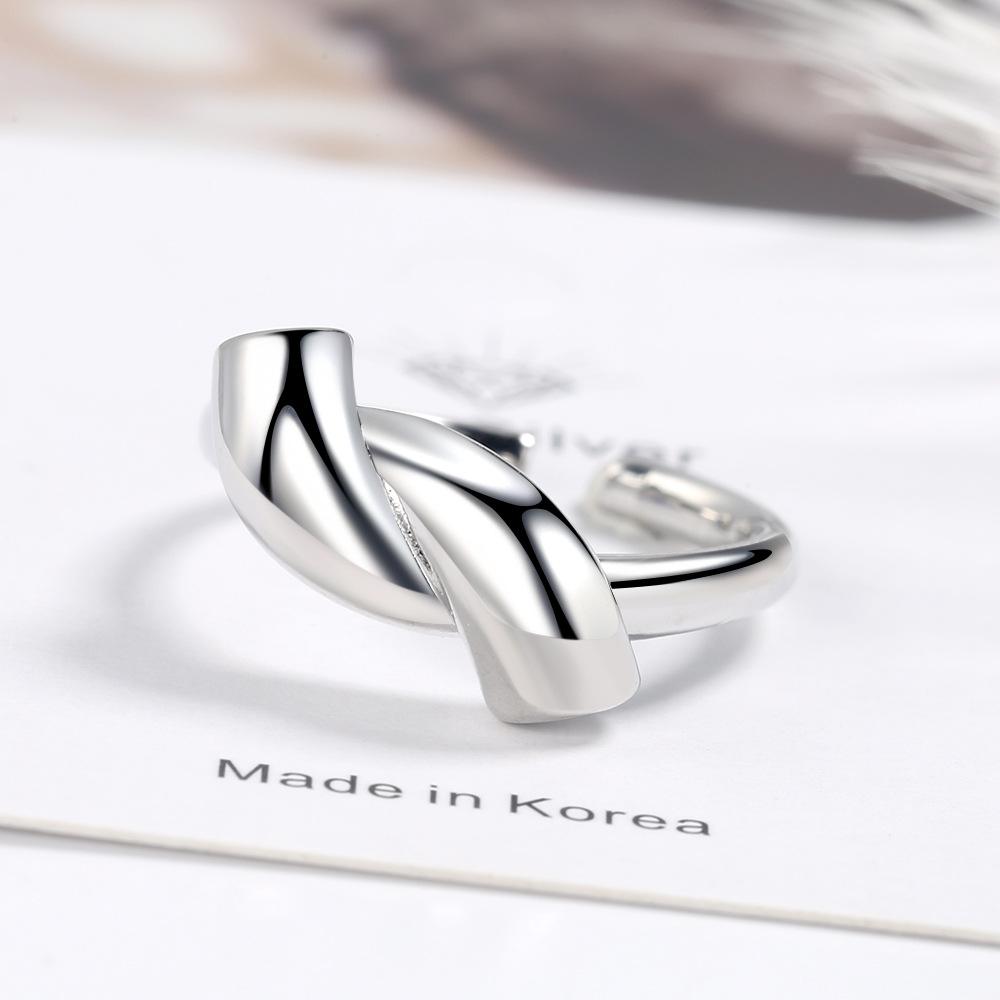 New 925 Sterling Silver Ring AAA Zircon Adjustable Simplicity Fashion Exquisite Women Jewelry Accessories Wedding Party Gift