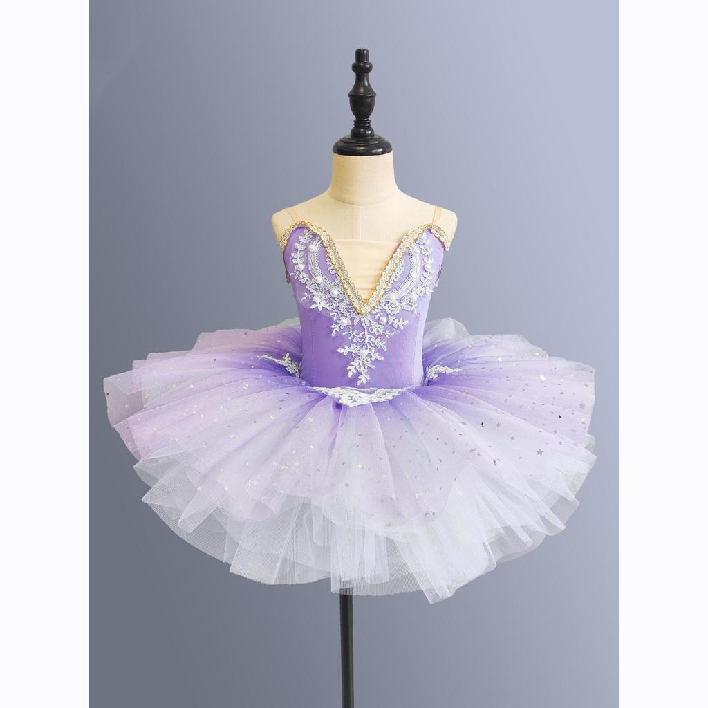 Toddler Sequined White Ballet Tutu Dress Girls Jazz Dance Costumes Children Ballerinas Tutu Outfits Kids Ballroom Dance Clothes