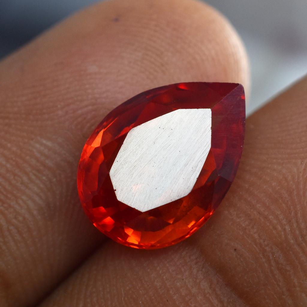 Natural Ceylon Orange Sapphire Pear Cut 10.45 Ct Loose Gemstone CERTIFIED