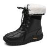 Winter Snow Boots Women Outdoor Warm Plush High-top Boots Women Anti-slip Durable Solid Color Thick-soled Casual Women Shoes