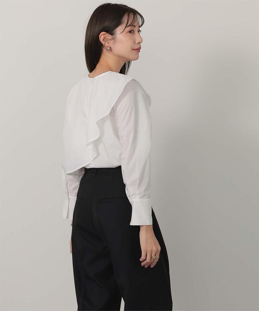 Yours Asymmetrical Ruffle Design Blouse BFXU1781 Medium White Women's
