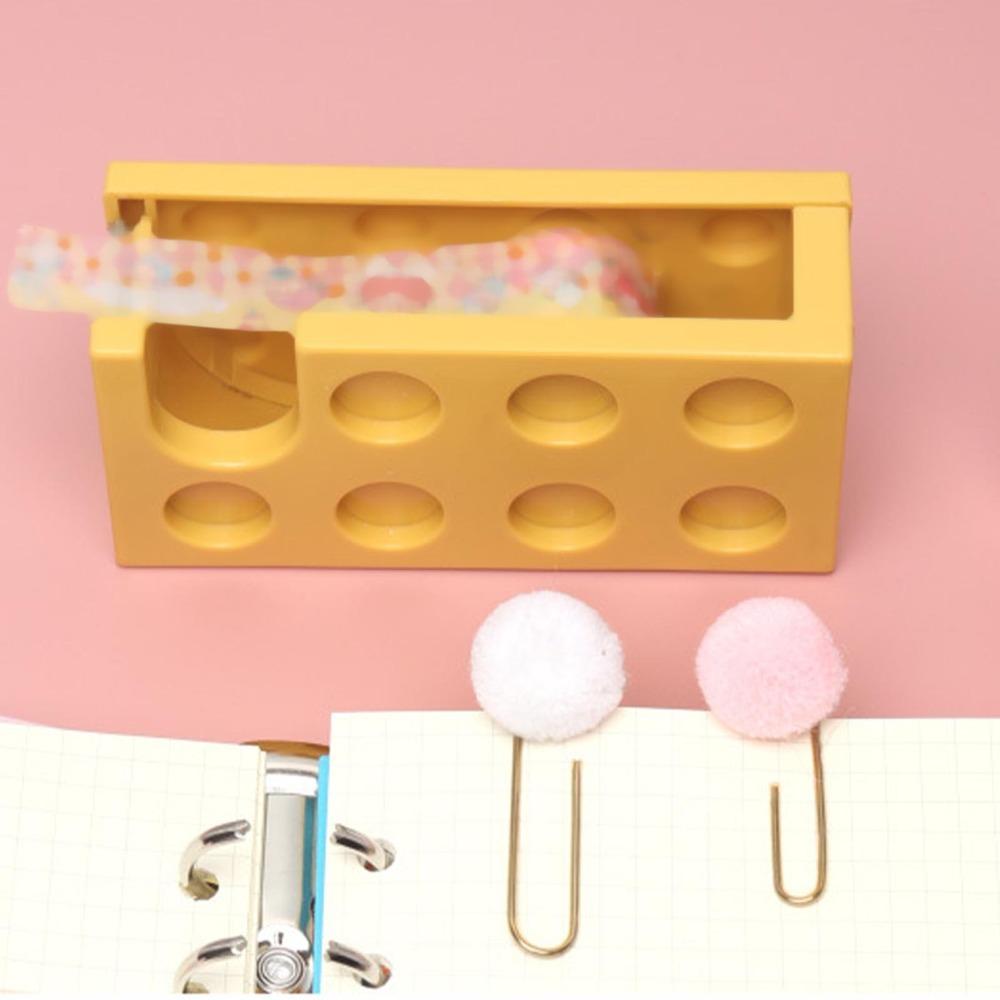Small Size Tape Cutter Polymer Building Block Tape Dispenser Tape Dispenser  Office Workspace