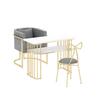 Nordic Double Layer Marble Manicure Table & Chair Set: Elegant, Space-Saving Station for Single & Double Manicures.