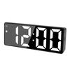 LED Mirror Alarm Clock Smart Digital Clock with Voice Control Multifunction Large Display Silent Movement