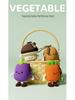 Q Version Cartoon Vegetable Silicone Keychain Earphone Coin Mini Bag Pendant for Kids