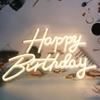 Led Birthday Decoration Birthday Party Led Sign Happy Birthday Neon Sign Led Light Usb Powered Dimmable Acrylic Lamp Warm White