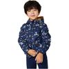 Jacket 100 Cartoon Print Reflex Hooded Dark Navy / Brown Yellow Children's Style