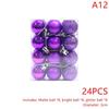 24 Piezas 3Cm Adornos de Bolas de Navidad Bolas para Árbol de Navidad Colgante para Árbol de Navidad Suministros Festivos para Fiestas Decoración Navideña
