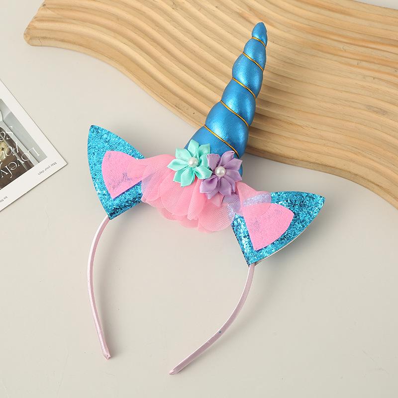 Dreamy Rainbow Unicorn Headband - Cute & Creative Hair Accessory for Kids  Parties