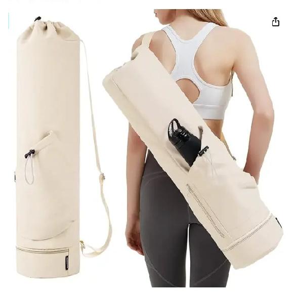 Yoga Mat Bag With Water Bottle Pocket And Bottom Wet Bag Sports Yoga Mat Strap Multifunction Storage Bag