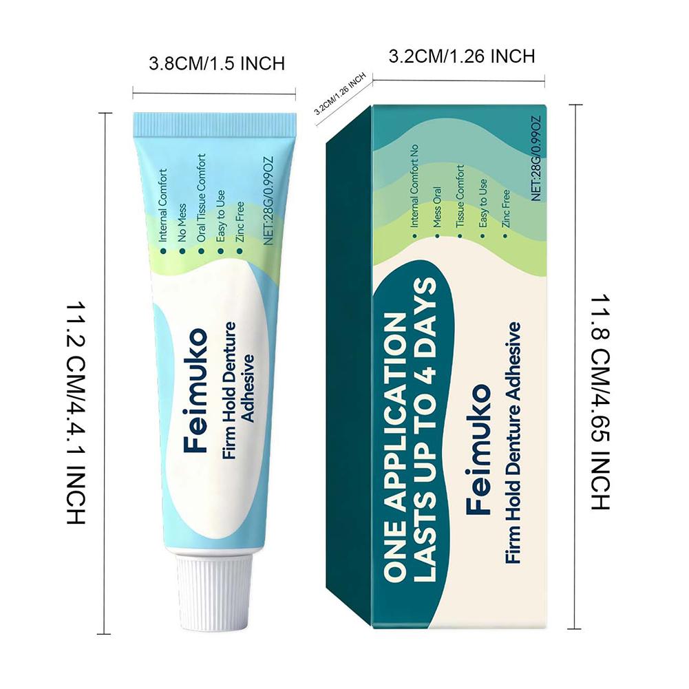Long Lasting Denture Adhesive Cream Comfort Fixing Seamless Fit Prevent Loosening Oral Care Health Premium Denture Fixative Glue