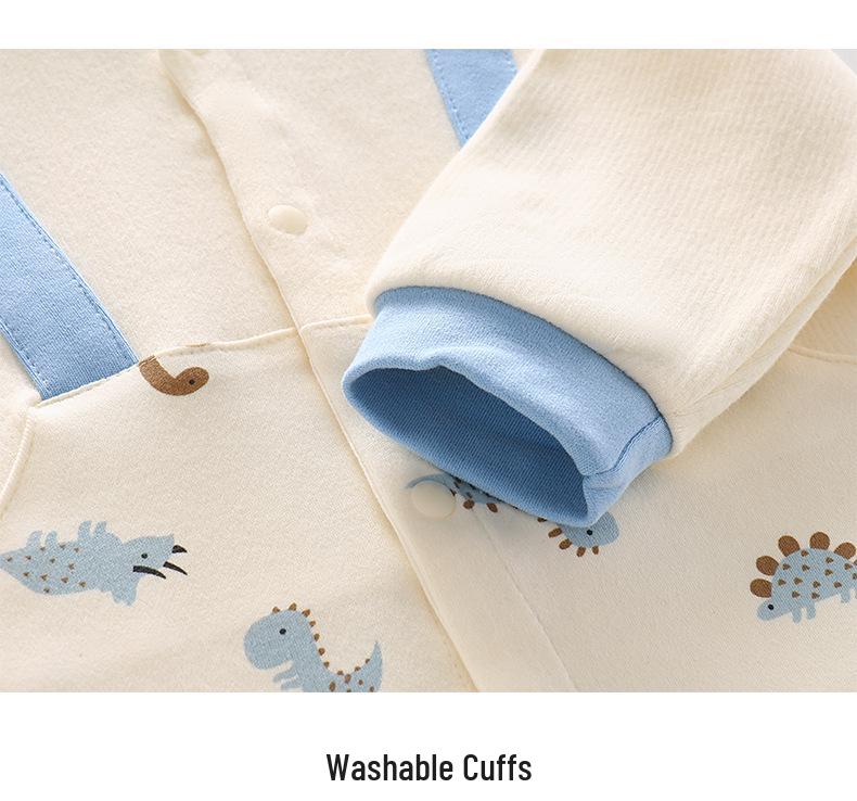 Nation's Top-Selling: Antibacterial Cotton Baby Bodysuit for Spring & Autumn - Long Sleeve, Perfect for Crawling & Home Wear.