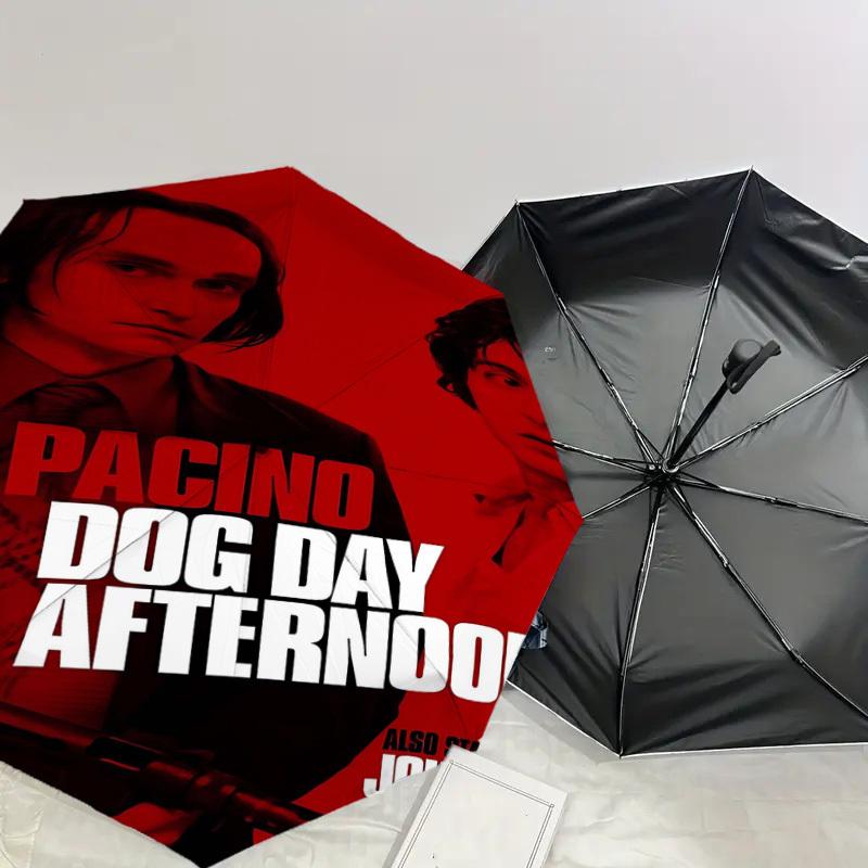 1pc Al Pacino Dog Day Afternoon Automatic Open/Close Umbrella Compact Folding Umbrella with 8-Rib Shaft lightweight esign, for Women/Men1170A