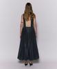 Weseullihyuseuteon Herringbone Glow Denim Long Tuck Dress Indigo
