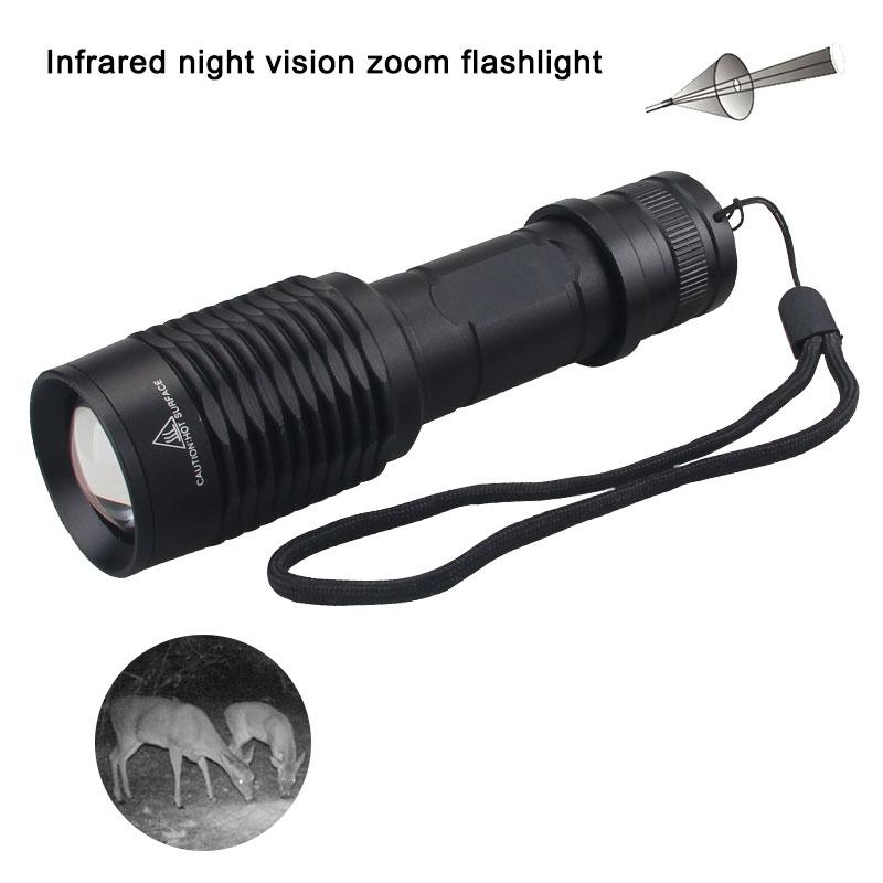 5W IR850NM Professional Night Vision Hunting Torch Tactical Infrared Radiation IR940NM Zoomable Waterproof Hunting Flashlight