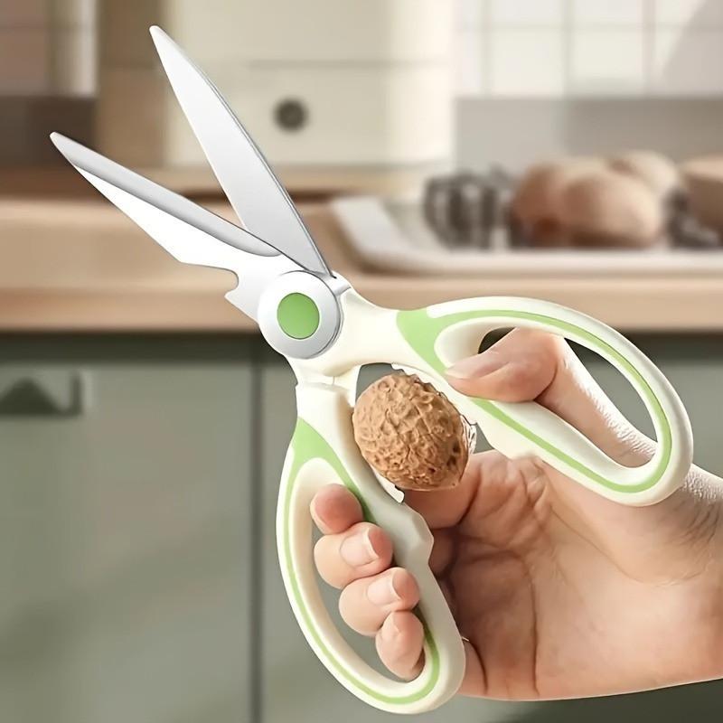 1 Pc Stainless Steel Kitchen Scissors, Food Scissors, Sturdy Chicken Bone Scissors, Versatile Sharp Meat Scissors, Household Scissors