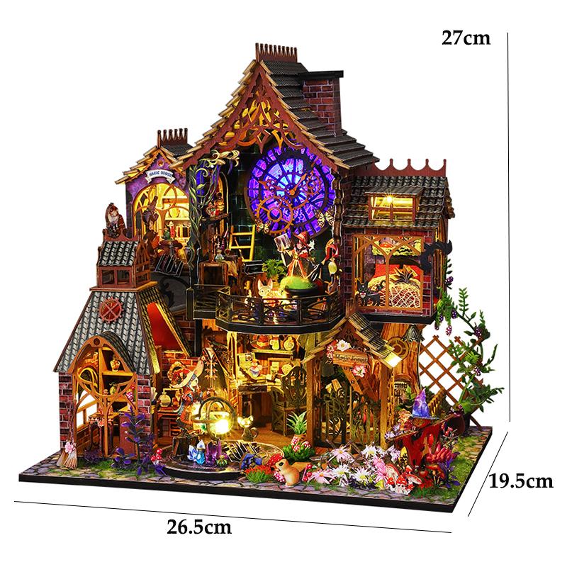 Diy Wooden Doll Houses Miniature Assembly Model Building 3D Puzzle Room Bedroom Kit Dollhouse With Furniture For Christmas Gifts