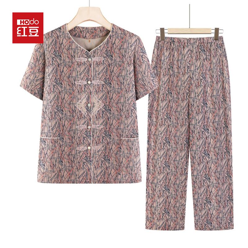 Hodo Women s New Chinese Style Ice Silk Summer Set 3XL