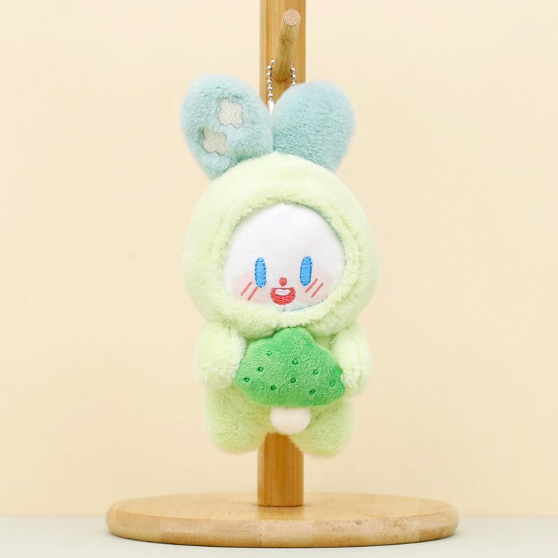 Charming Bunny Potato Plush Keychain Short Fur Soft Keyring Cute Ornament Bag