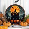 Halloween Witch Metal Sign Vintage Decor Wall Art Home Party