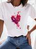 (Asian Size) cute love cute Print Female Tee Top Clothing T Shirt Woman Women Fashion Short Sleeve Graphic T-shirts
