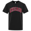 American City Chicago Herre T-skjorter Løse pustende topper Kreativitet Høykvalitets Hip Hop T-skjorter Kortermet bomullsklær