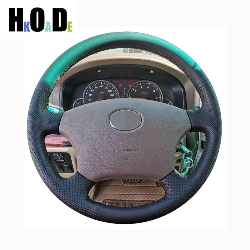 

Чехол на руль автомобиля для Toyota Land Cruiser Prado 120 2004-2009 Land Cruiser 1995-2007 Tacoma Hilux Руль 2005 2006 Black Thread
