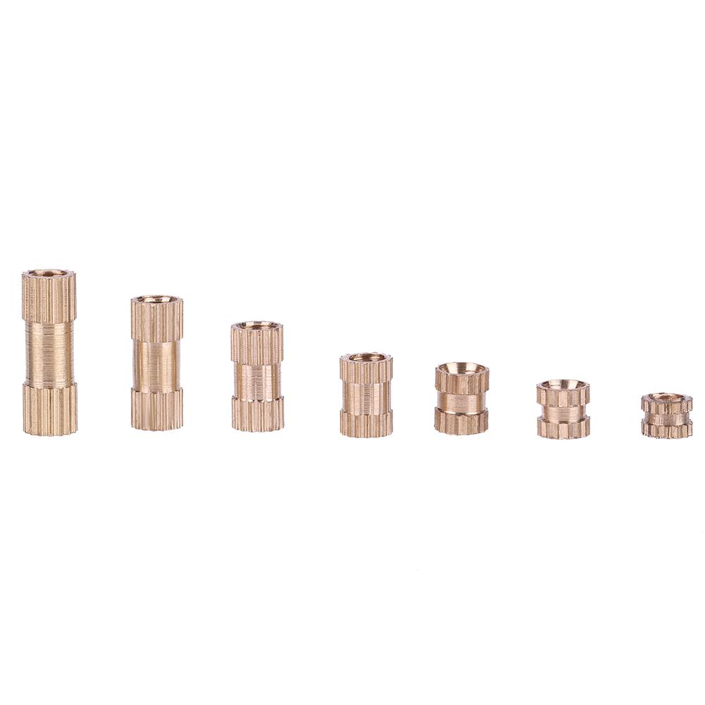 210pcs M3 Brass Cylinder Knurled Threaded Round Insert Embedded Nuts