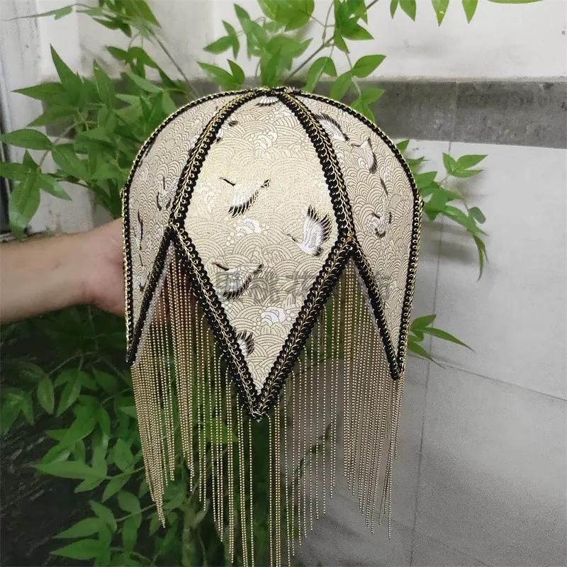 

Ретро французский абажур высококачественная ткань кисточка абажур бусины классический абажур спальня прикроватная лампа напольный светильник крышка