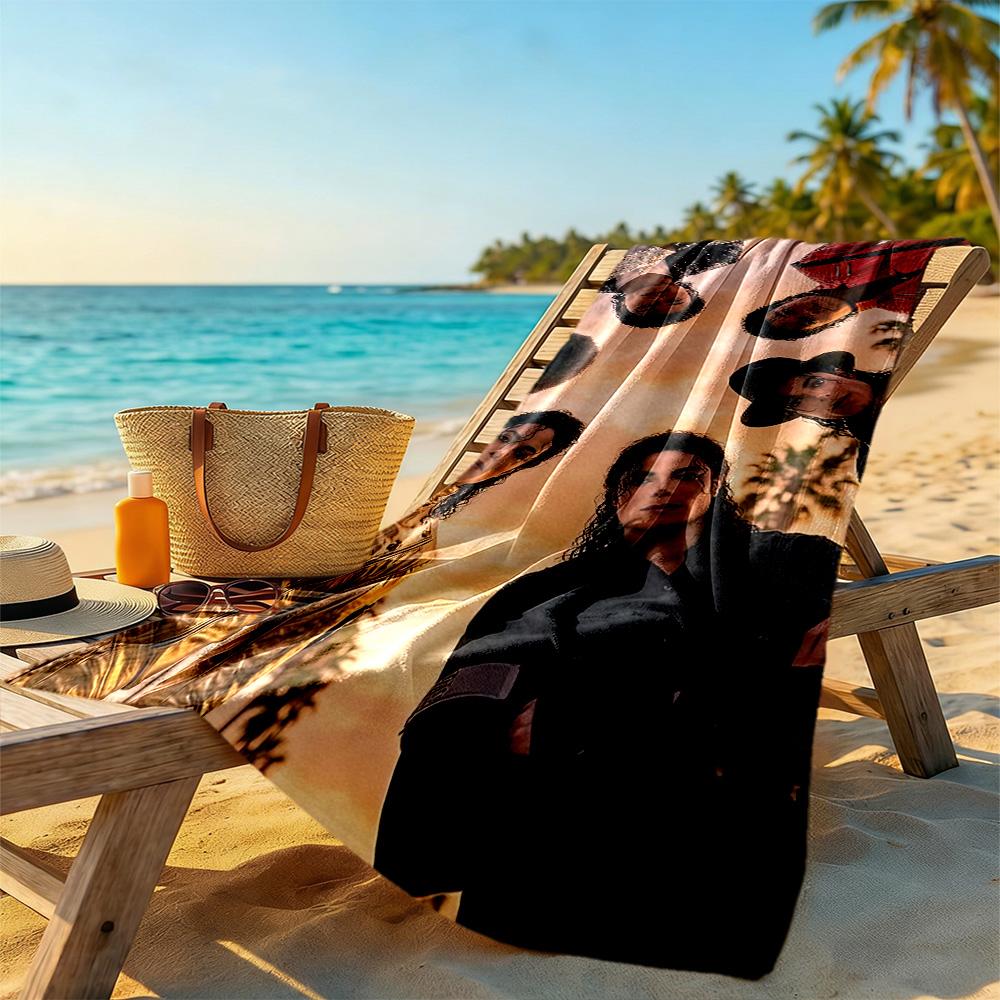 Michael Jackson Beach Towel Quick-Dry Soft Microfiber Comfortable Lightweight Suitable for Sports, Travel, Swimming, Yoga, Bathroom, Beach, And Pool