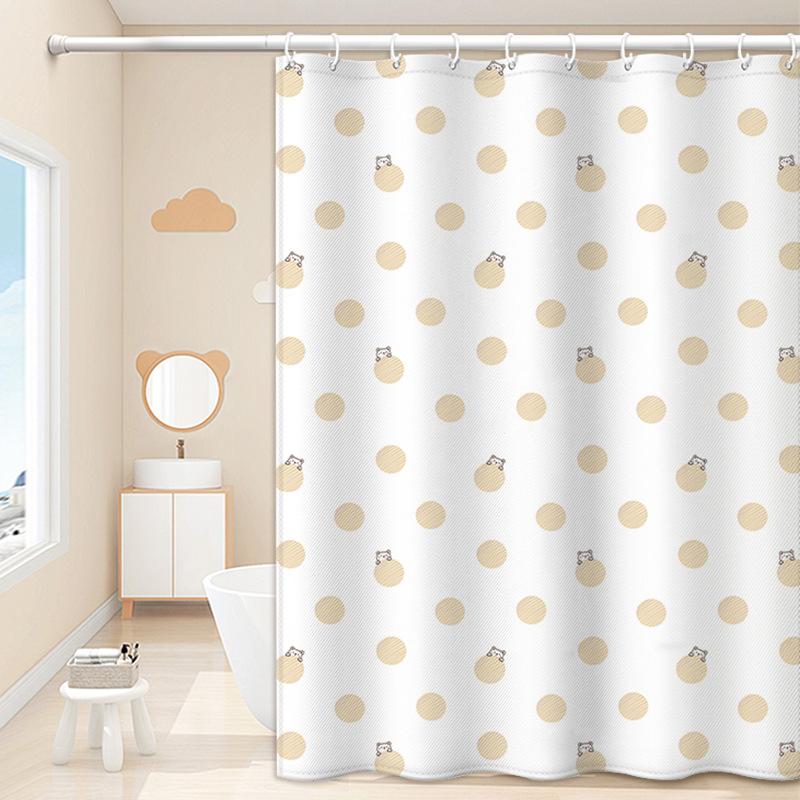 JINRUN Bathroom Thickened Waterproof Curtain Mildew Proof Shower Curtain Shower Partition Curtain Shower Curtain Bathroom Curtain Free Perforation