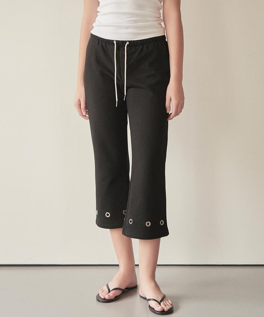 Iteoneolmomeonteu Eyelet Detail Pants _ Black