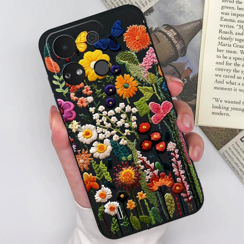 For Itel A04 A05s A16 A18 A23 A25 A26 A17 A33 A56 Phone Case Pretty Bow Pattern Fashion Shell Matte Silicone Anti Drop Protective Covers For Itel Capa