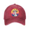 Vintage Washed Cotton Baseball Cap Retro Goat Bubble Gum Multiple Colors Washed Baseball Cap