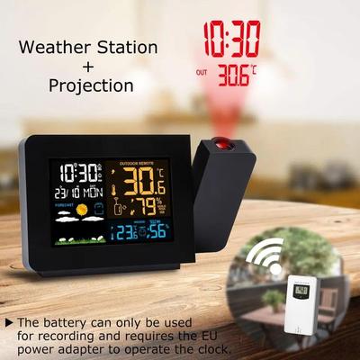 Digital Alarm Clock Temperature Hygrometer Weather Station Clock Forecast Projector Clok Digital Temperature Humidity Meter