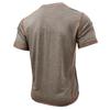 European and American Style Men's Summer Short Sleeve Henry Shirt  Round Neck T-shirt Color Block Top
