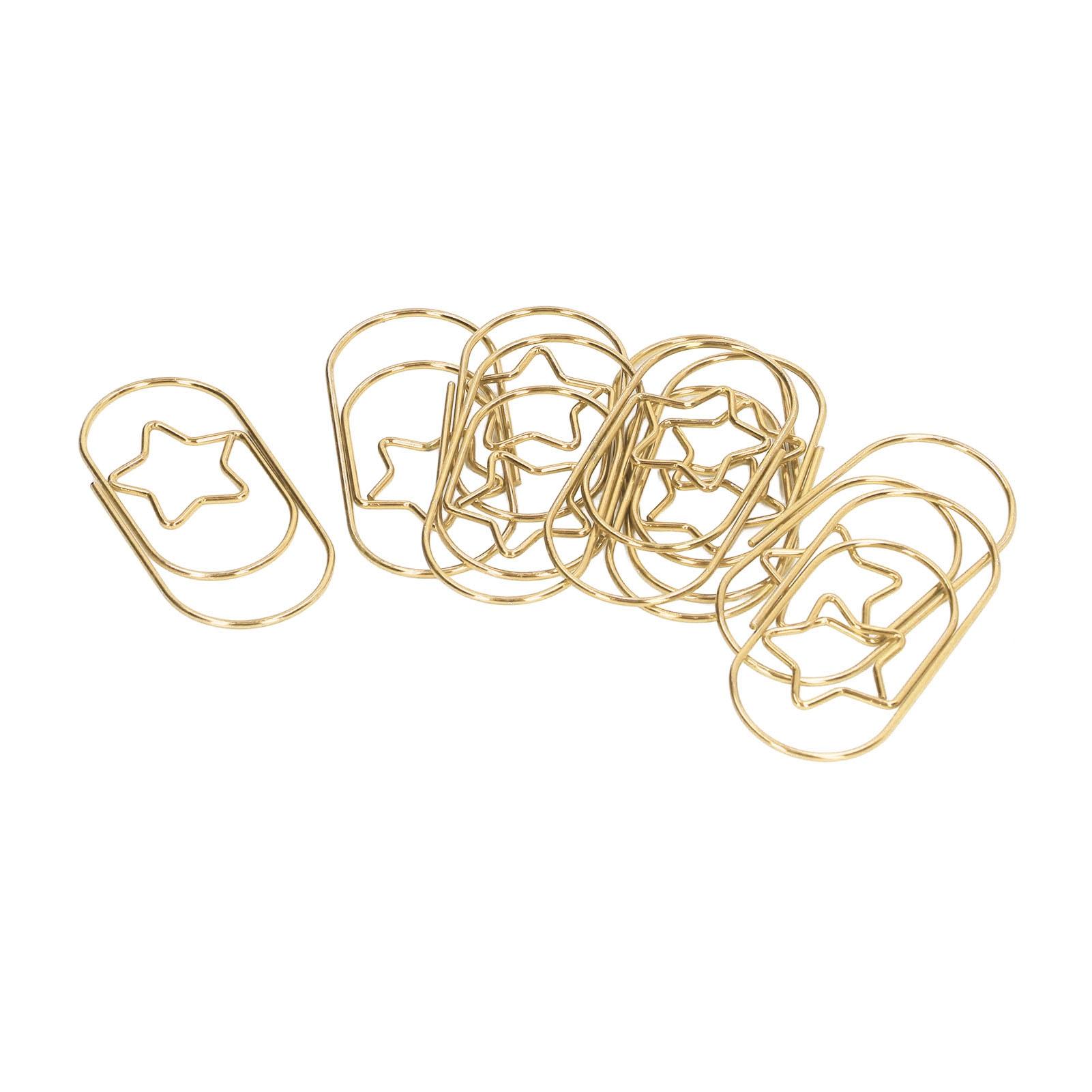 

40Pcs Paperclips Star Rustproof Coating Multi Purpose Cute Paper Clips for Home School