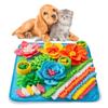 Pet Slow Feeding Puzzle Mat Dog Scenting Pad Cat Feeding Blanket Olfactory Training Mat Toy Cute Floral Design Fun Feeding Mat