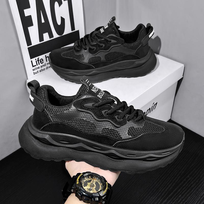 

Men s Casual Sports Shoes with Comfortable and Fashionable Height Increasing Trend Korean Version Street Style Men s Shoes 44 чёрный