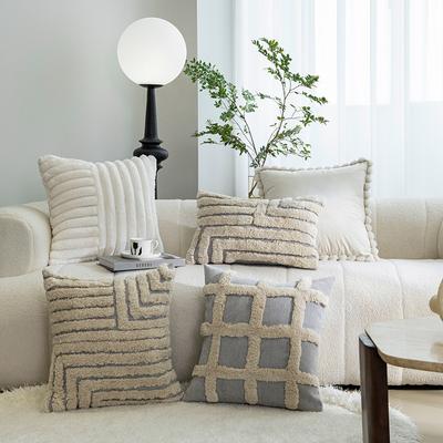 Boho Decorative Throw Pillow Covers 18x18 Inch for Couch Bed Sofa, Farmhouse Fall Home Decor