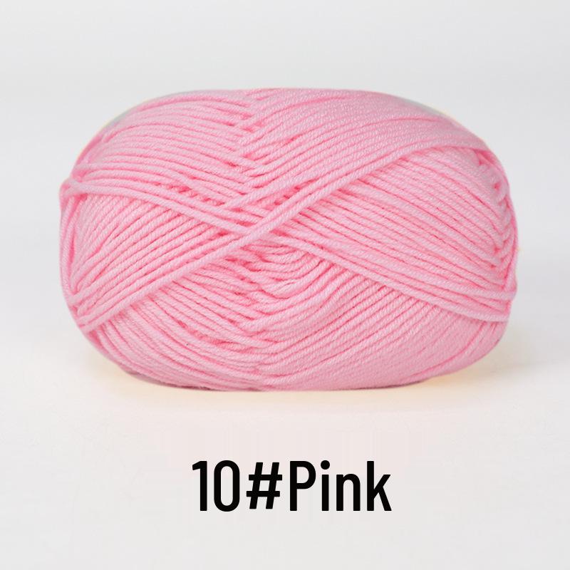 Cotton 4-Strand Medium-Thick Yarn Ball for Crochet: Ideal for Shoes, Dolls, Sweaters, and DIY Knitting Projects