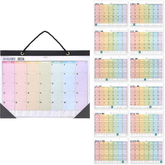 2026 Calendar Wall Calendar January-December Plan Calendar Festive Days Theme Wall Calendar 13“ X10” Wall Calendars for Office Home Planning &