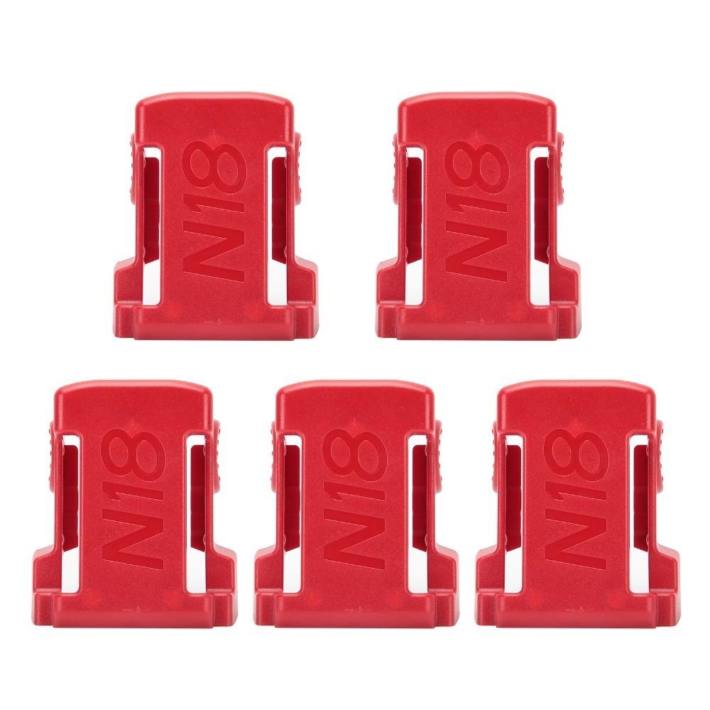 5PCS Release Button Battery Mount for Milwaukee M18 Series Lithium Battery Battery Storage