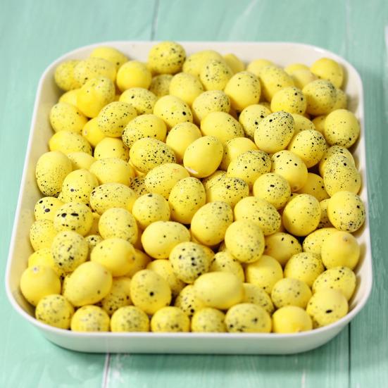 10 szt. Sztuczne przepiórcze jaja Świetny detal Mały owalny kształt Kontrastowy kolor Dekoracja ogrodowa Mikro krajobraz Mini symulowany ptak