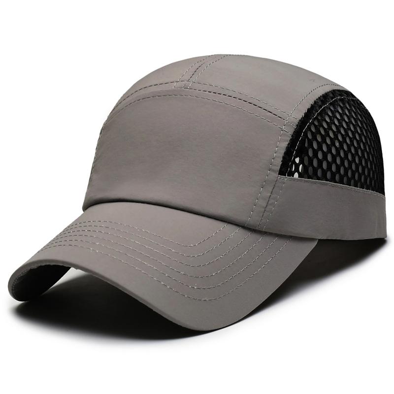 Men s Summer Quick-Dry Breathable Mesh Baseball Cap Outdoor Sunscreen Hat серый