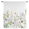 Frühlingsblumen-Vanille-Wildblumen-Vorhänge für Wohnzimmer-Dekoration, Fenstervorhang, Küche, Tüll, Voile, Organza-Vorhänge