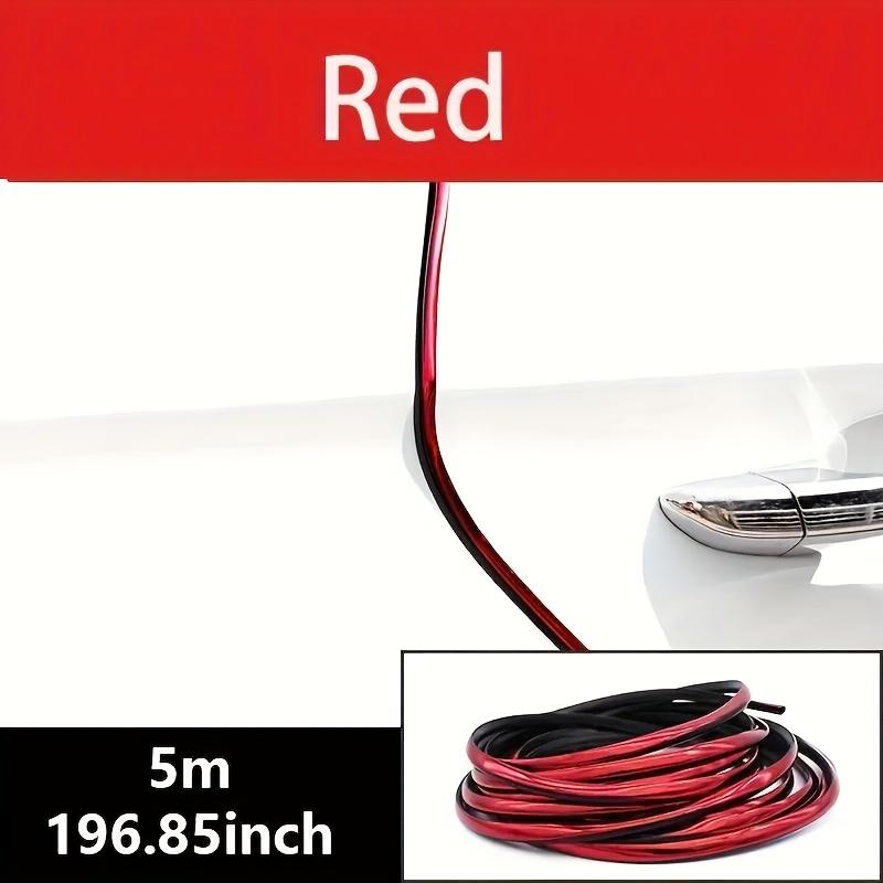 Car Door Edge Guards, 16ft Clear Chrome Universal U Shape Rubber Sealed Door Edge Protection Fit for Most Car