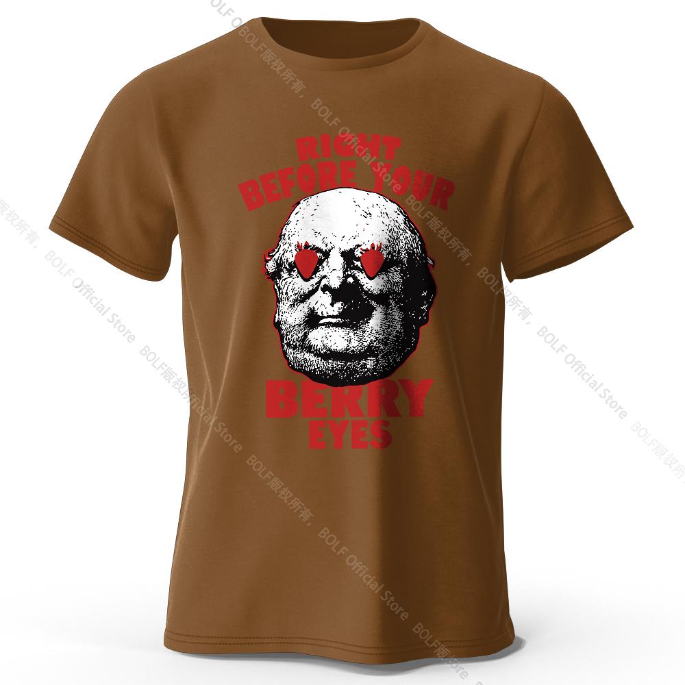 Herr T-shirt med tryck 'Men's Right Before Your Berry Eyes' 100% Bomull Oversize Frukt Ordvits Grafiska T-shirts för Kvinnor Sommartoppar Streetwear