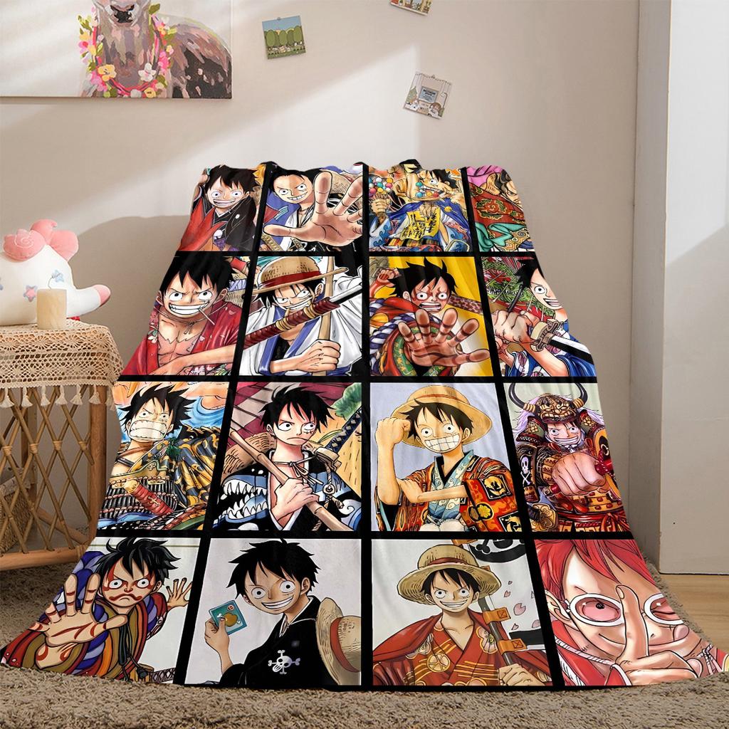 One Piece Anime Luxus Flanell Leichte Decke Heimdekoration Sofa Bett Reiseabdeckung Familiengeschenk LXR148